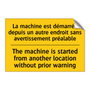 La machine est démarrée depuis  /.../ - The machine is started from another  /.../