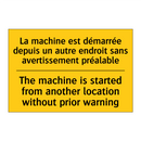 La machine est démarrée depuis  /.../ - The machine is started from another  /.../