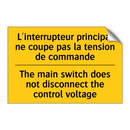 L'interrupteur principal ne coupe  /.../ - The main switch does not disconnect  /.../