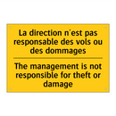 La direction n'est pas responsable  /.../ - The management is not responsible  /.../