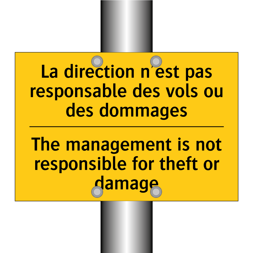 La direction n'est pas responsable  /.../ - The management is not responsible  /.../