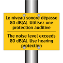 Le niveau sonore dépasse 80 dB(A).  /.../ - The noise level exceeds 80 dB(A).  /.../