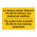 Le niveau sonore dépasse 85 dB  /.../ - The noise level exceeds 85 dB  /.../