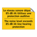 Le niveau sonore dépasse 85 dB  /.../ - The noise level exceeds 85 dB  /.../