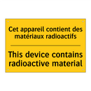 Cet appareil contient des matériaux  /.../ - This device contains radioactive  /.../