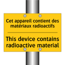 Cet appareil contient des matériaux  /.../ - This device contains radioactive  /.../