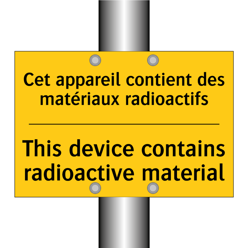 Cet appareil contient des matériaux  /.../ - This device contains radioactive  /.../