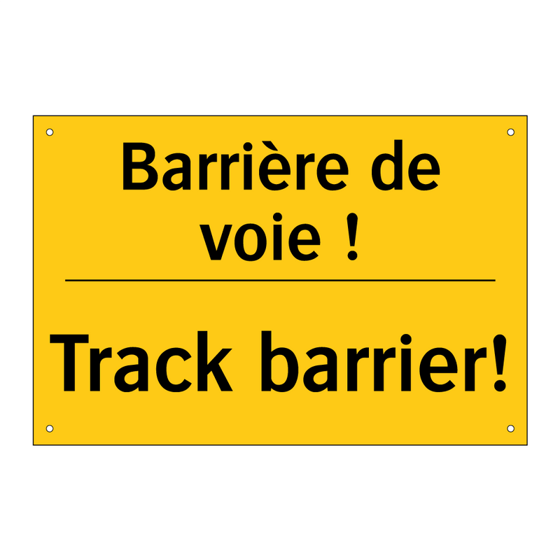 Barrière de voie ! - Track barrier!