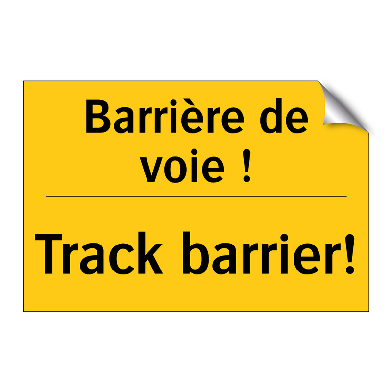 Barrière de voie ! - Track barrier!