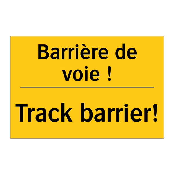 Barrière de voie ! - Track barrier!