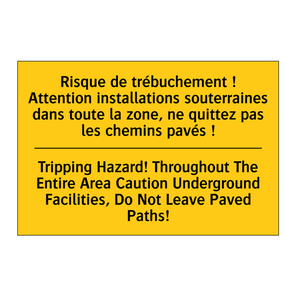 Risque de trébuchement ! Attention  /.../ - Tripping Hazard! Throughout The  /.../
