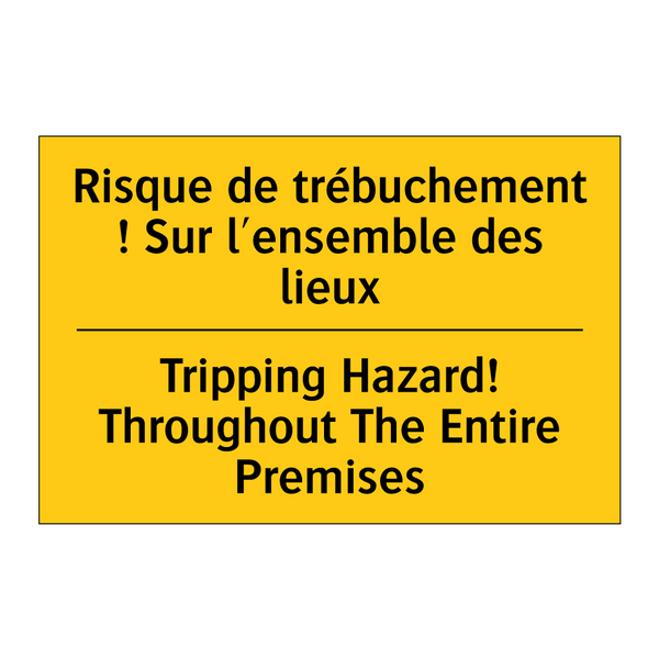 Risque de trébuchement ! Sur l'ensemble  /.../ - Tripping Hazard! Throughout The  /.../
