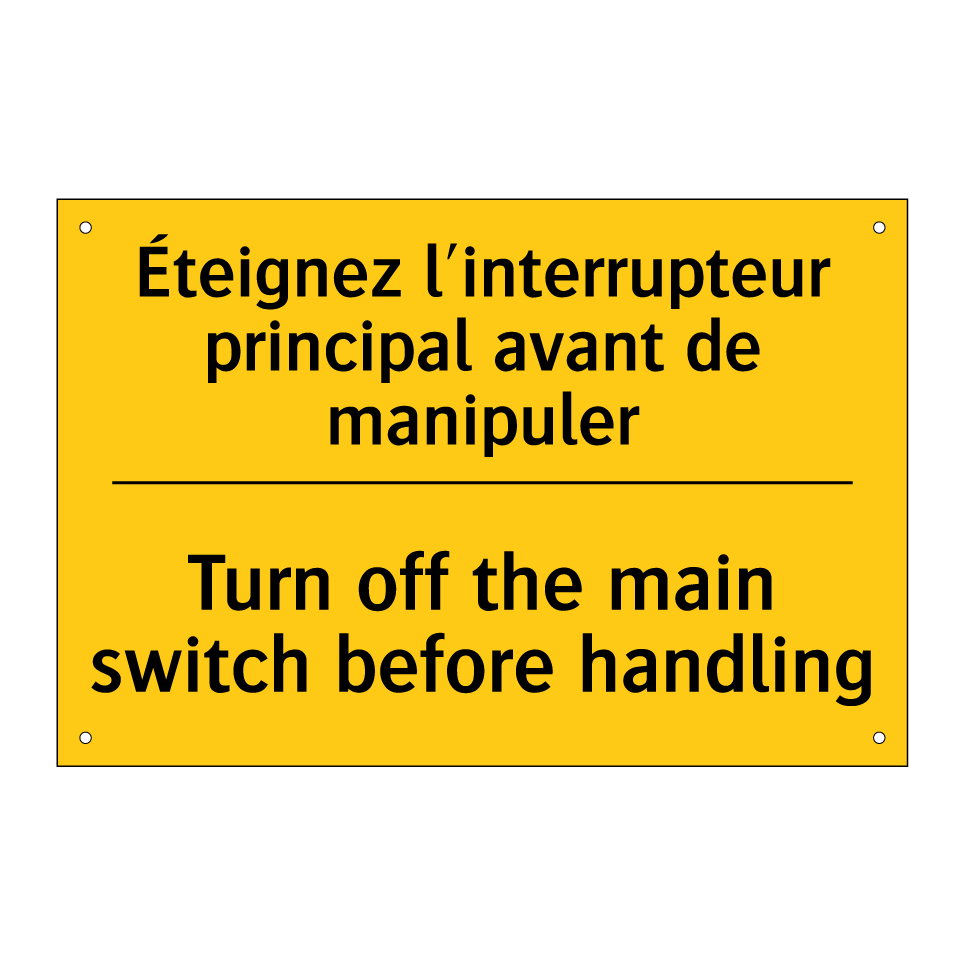 Éteignez l'interrupteur principal  /.../ - Turn off the main switch before  /.../