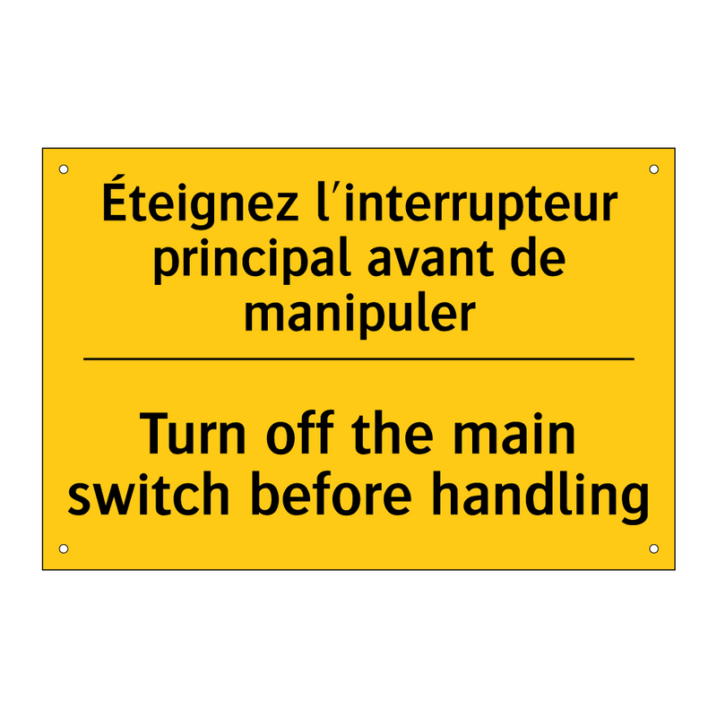 Éteignez l'interrupteur principal  /.../ - Turn off the main switch before  /.../