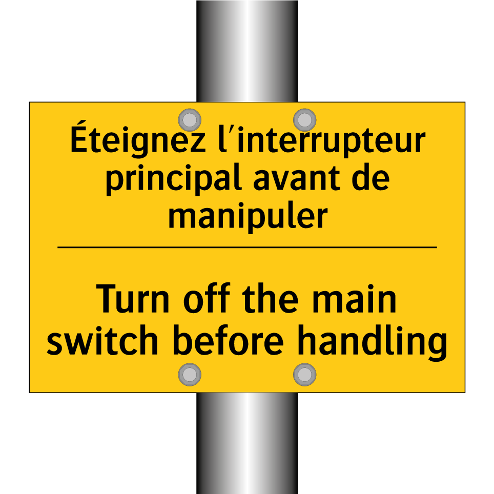 Éteignez l'interrupteur principal  /.../ - Turn off the main switch before  /.../