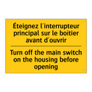 Éteignez l'interrupteur principal  /.../ - Turn off the main switch on the  /.../