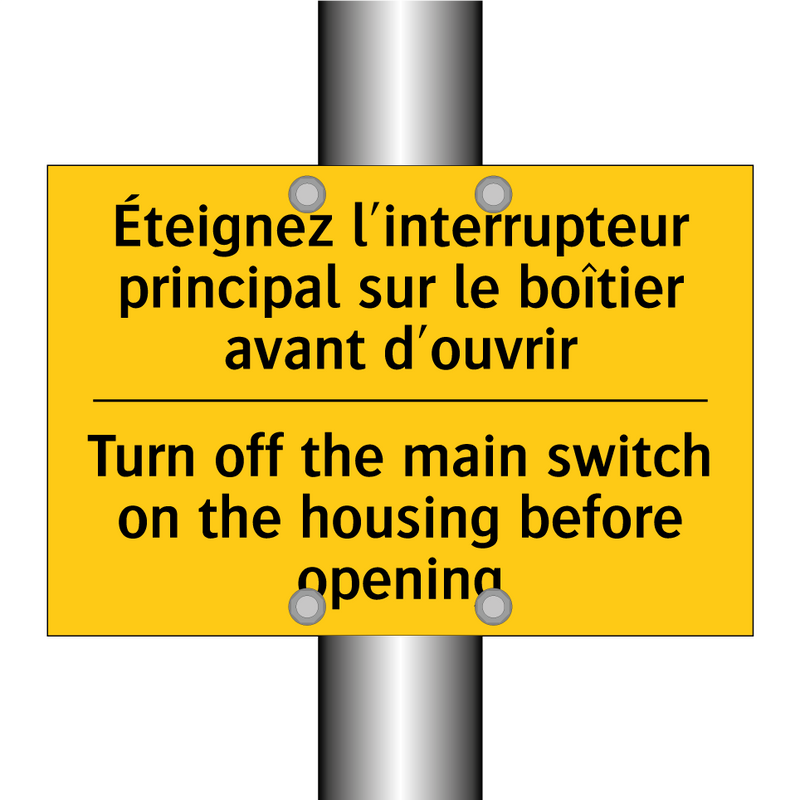 Éteignez l'interrupteur principal  /.../ - Turn off the main switch on the  /.../