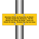 Attention Chiens de Protection du Bétail - Veuillez Garder Vos Distances - Ne Pas Nourrir Les Chiens de Garde - Tenez Les Chiens En Laisse - N'entrez Pas Sur Les Lieux