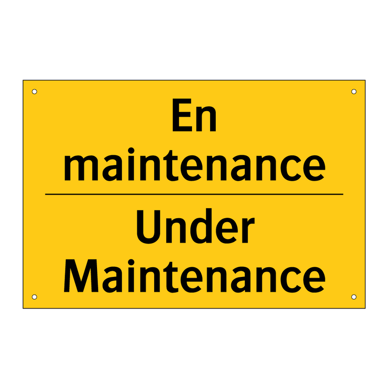 En maintenance - Under Maintenance