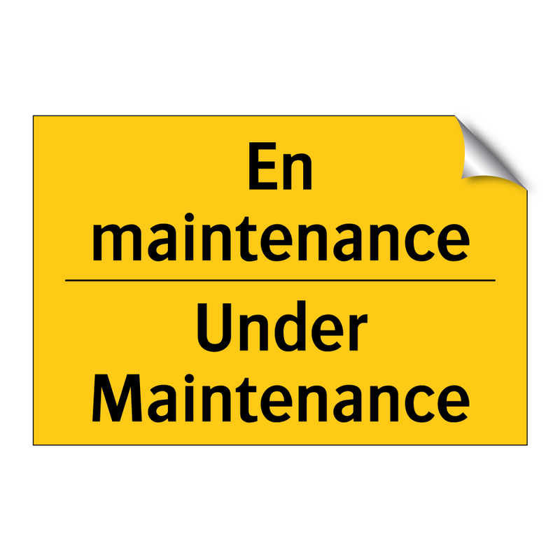 En maintenance - Under Maintenance