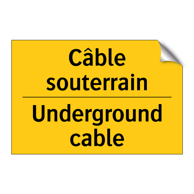 Câble souterrain - Underground cable