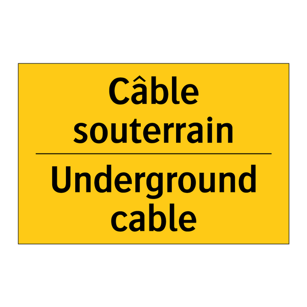 Câble souterrain - Underground cable