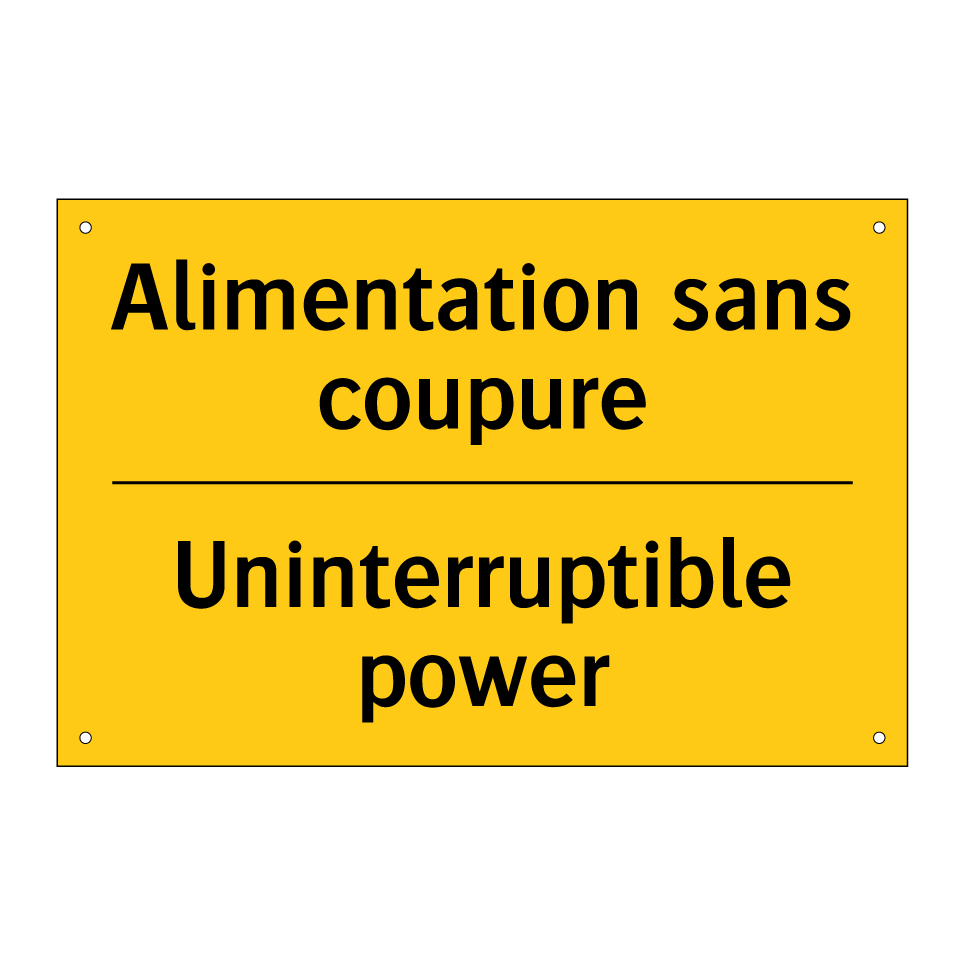 Alimentation sans coupure - Uninterruptible power