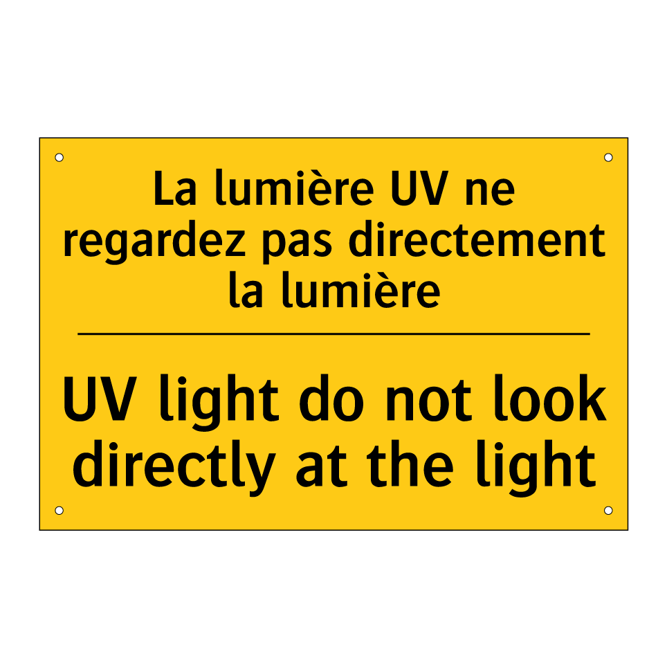 La lumière UV ne regardez pas  /.../ - UV light do not look directly  /.../