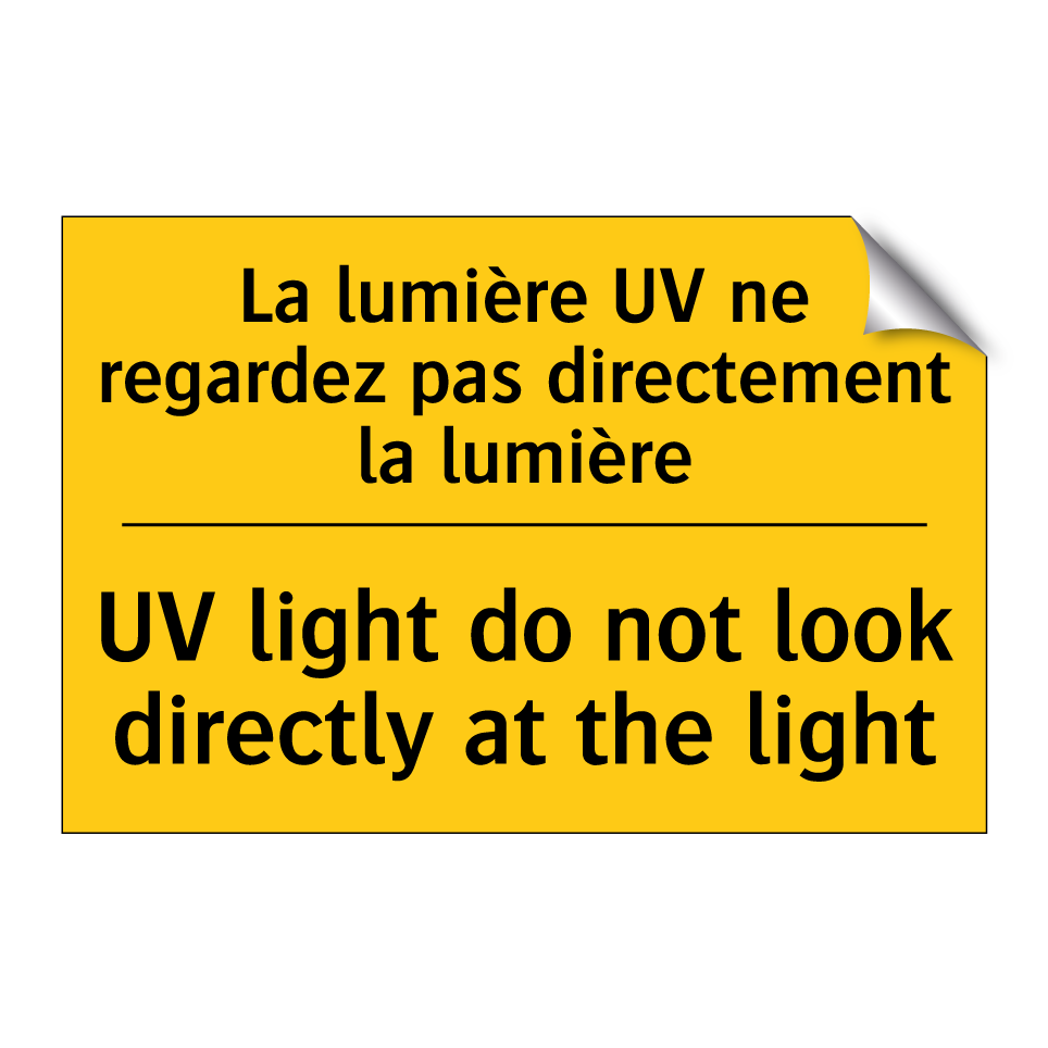 La lumière UV ne regardez pas  /.../ - UV light do not look directly  /.../