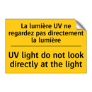 La lumière UV ne regardez pas  /.../ - UV light do not look directly  /.../