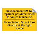 Rayonnement UV. Ne regardez pas  /.../ - UV radiation. Do not look directly  /.../