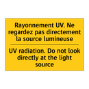 Rayonnement UV. Ne regardez pas  /.../ - UV radiation. Do not look directly  /.../