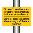 Visiteurs, veuillez vous présenter  /.../ - Visitors, please report to the  /.../