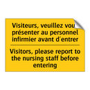 Visiteurs, veuillez vous présenter  /.../ - Visitors, please report to the  /.../