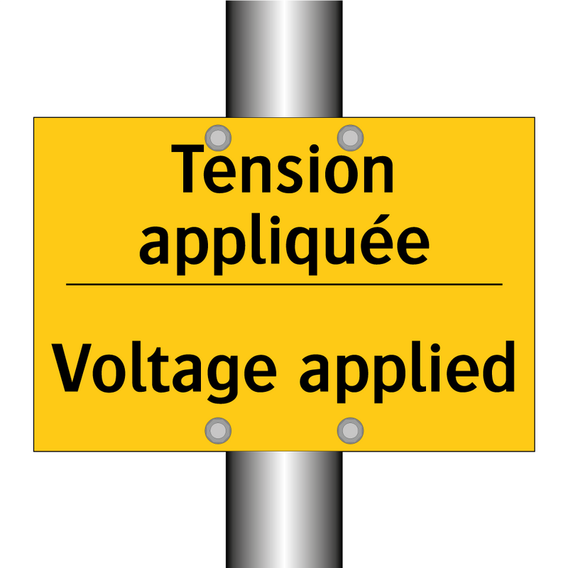 Tension appliquée - Voltage applied