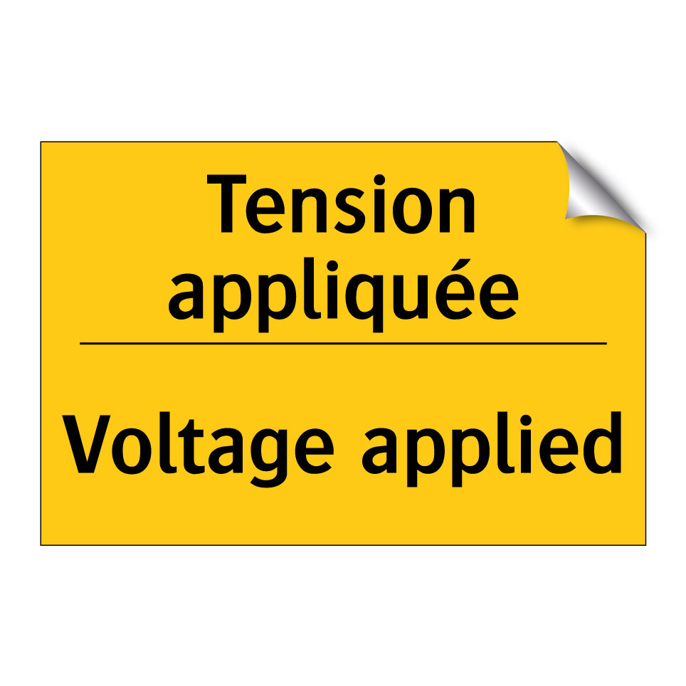 Tension appliquée - Voltage applied