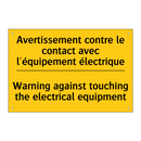 Avertissement contre le contact  /.../ - Warning against touching the electrical  /.../
