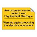 Avertissement contre le contact  /.../ - Warning against touching the electrical  /.../