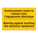 Avertissement contre le contact  /.../ - Warning against touching the electrical  /.../