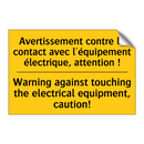 Avertissement contre le contact  /.../ - Warning against touching the electrical  /.../