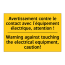 Avertissement contre le contact  /.../ - Warning against touching the electrical  /.../