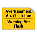Avertissement Arc électrique - Warning Arc Flash
