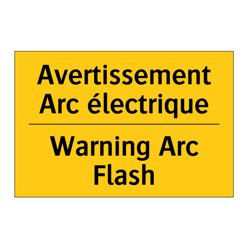 Avertissement Arc électrique - Warning Arc Flash