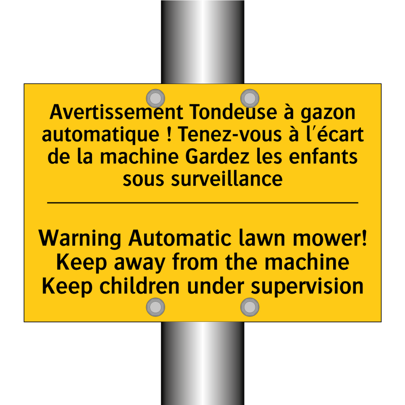 Avertissement Tondeuse à gazon  /.../ - Warning Automatic lawn mower!  /.../