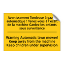 Avertissement Tondeuse à gazon  /.../ - Warning Automatic lawn mower!  /.../