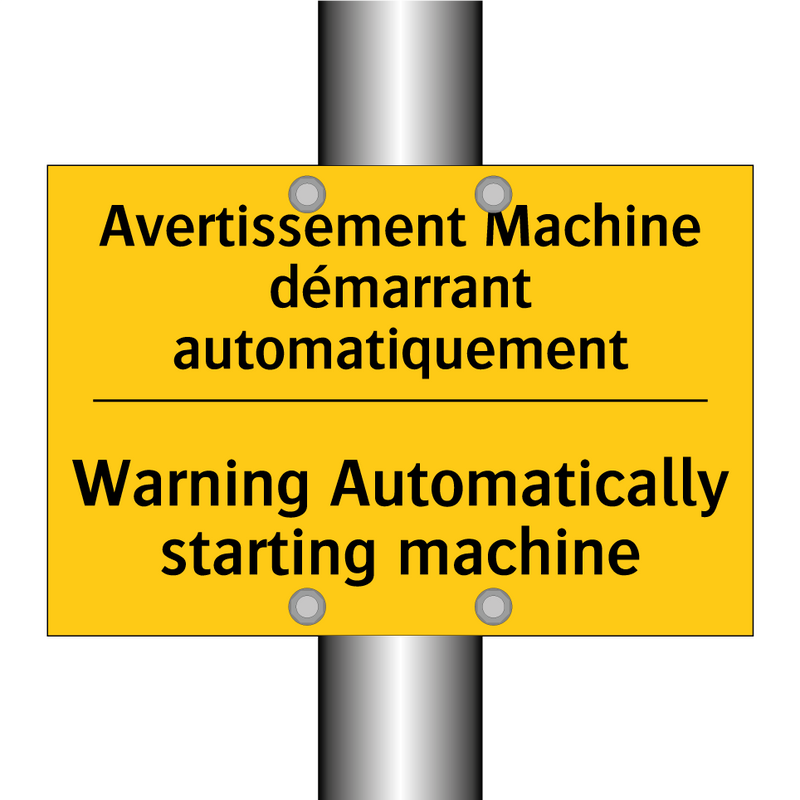 Avertissement Machine démarrant  /.../ - Warning Automatically starting  /.../