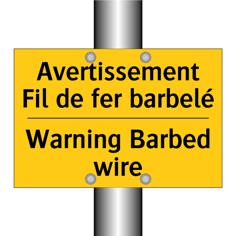 Avertissement Fil de fer barbelé /.../ - Warning Barbed wire