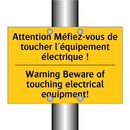 Attention Méfiez-vous de toucher  /.../ - Warning Beware of touching electrical  /.../