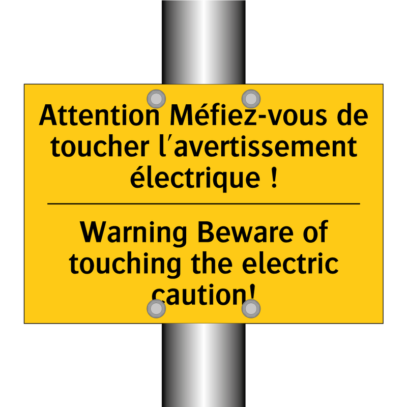 Attention Méfiez-vous de toucher  /.../ - Warning Beware of touching the  /.../