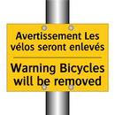 Avertissement Les vélos seront  /.../ - Warning Bicycles will be removed /.../